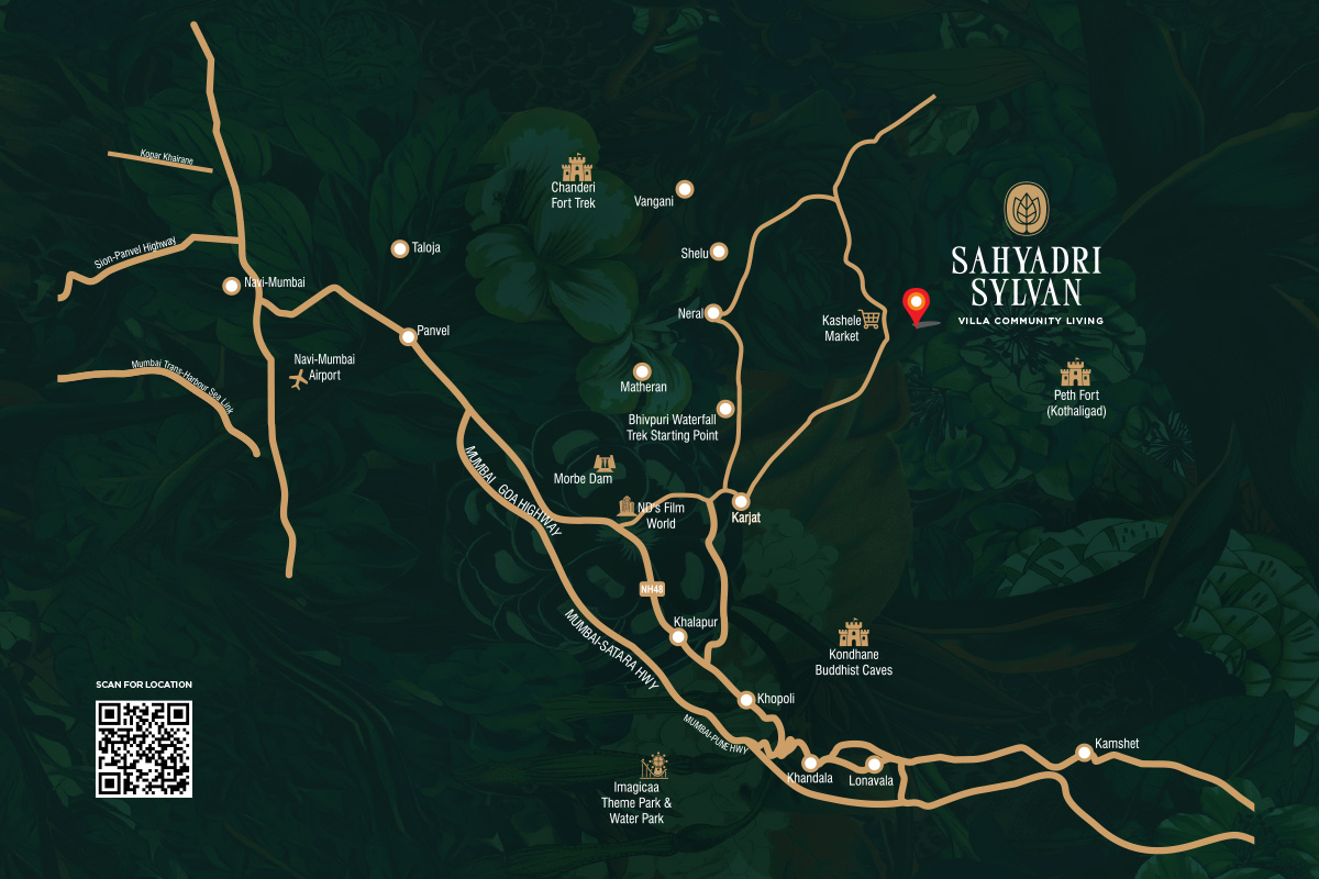 Sahyadri Sylvan Villas Connectivity Map